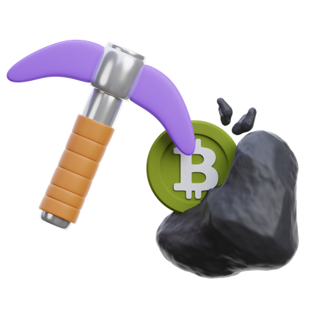 Mineração de bitcoin descentralizada  3D Icon