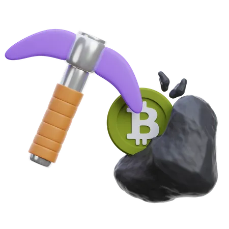 Mineração de bitcoin descentralizada  3D Icon