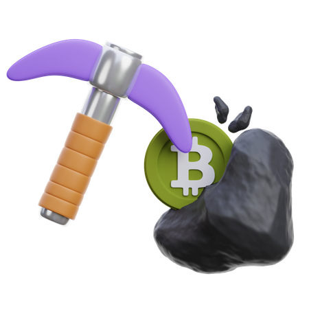 Mineração de bitcoin descentralizada  3D Icon