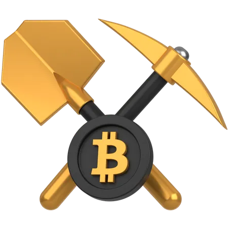 Mineração de bitcoin  3D Icon