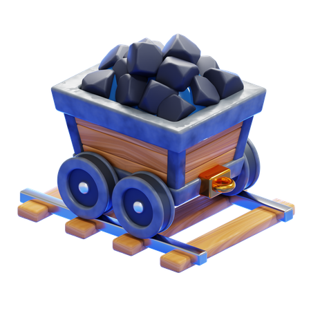 Mineração de carvão  3D Icon