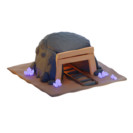 Mineração de cavernas  3D Icon