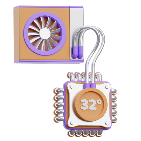 Mineração de CPU  3D Icon