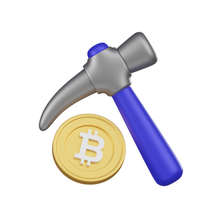 Mineração de criptografia  3D Icon