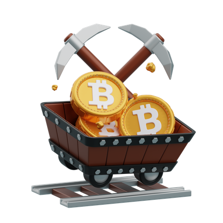 Mineração de criptografia  3D Icon