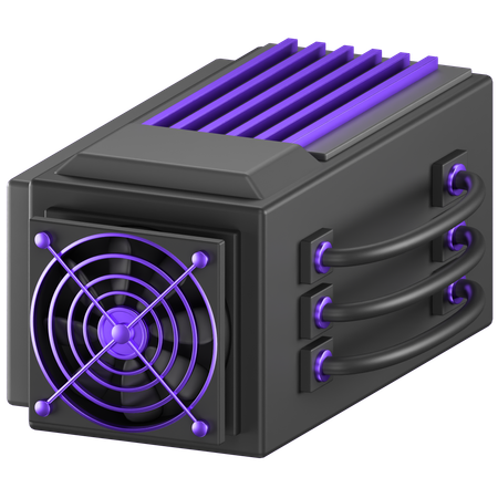 Mineração de criptografia  3D Icon