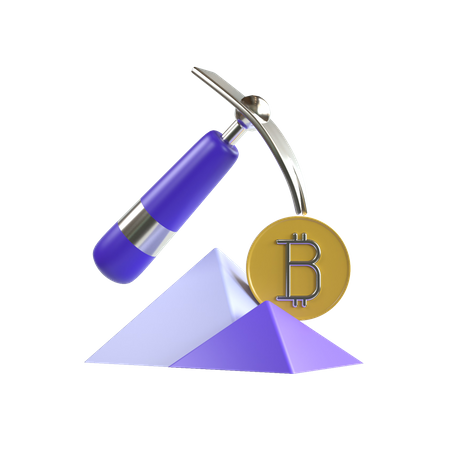 Mineração de criptografia  3D Icon