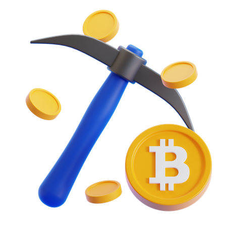 Mineração de criptografia  3D Icon