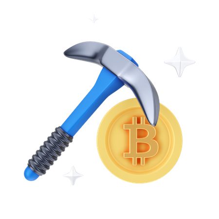 Mineração de criptografia  3D Icon