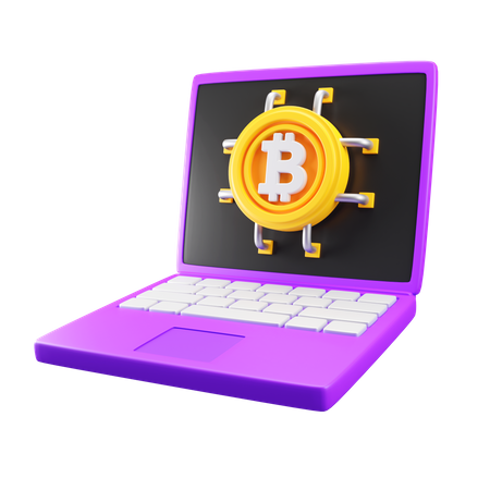 Mineração de criptografia  3D Icon