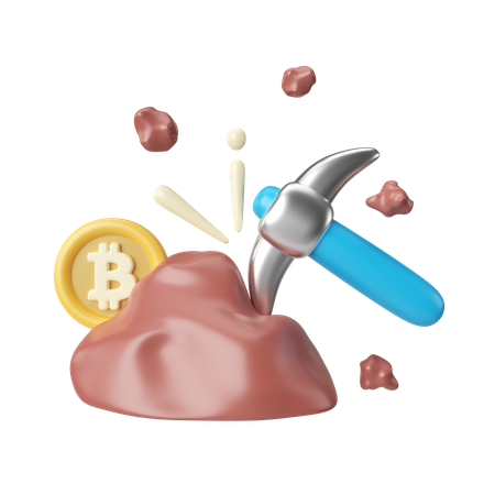 Mineração de criptografia  3D Icon