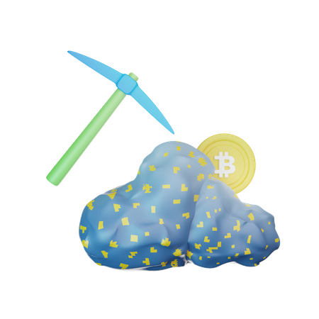 Mineração de criptografia  3D Icon