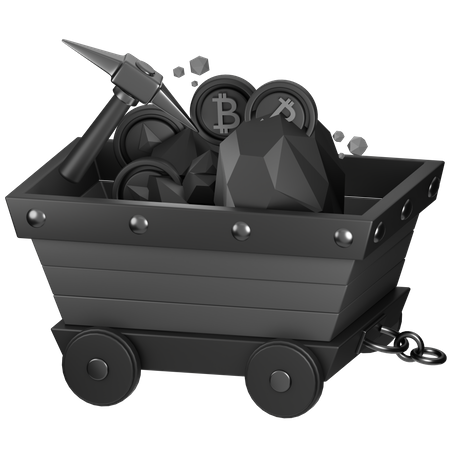 Mineração de criptografia  3D Icon