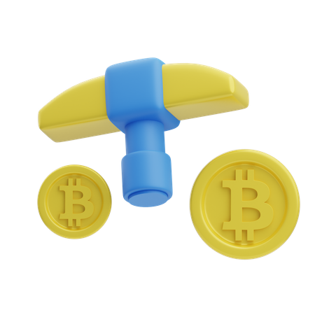Mineração de criptografia  3D Icon