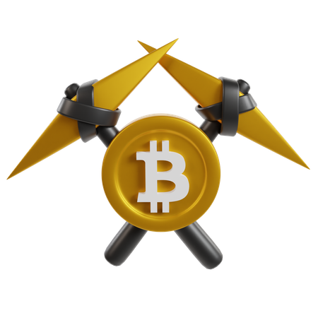 Mineração de criptografia  3D Icon