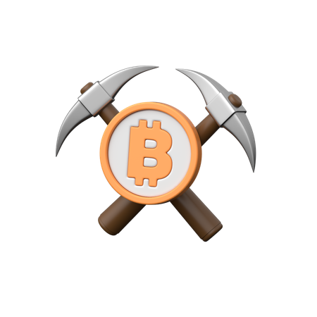 Mineração de criptografia  3D Icon