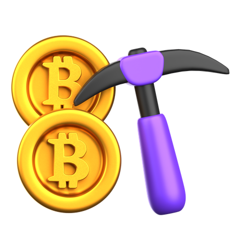 Mineração de criptografia  3D Icon