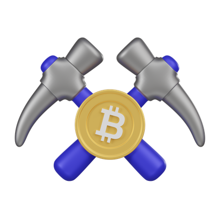 Mineração de criptografia  3D Icon