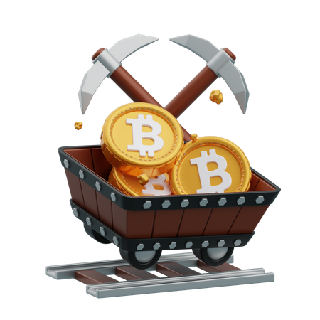 Mineração de criptografia  3D Icon