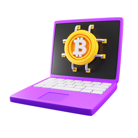 Mineração de criptografia  3D Icon