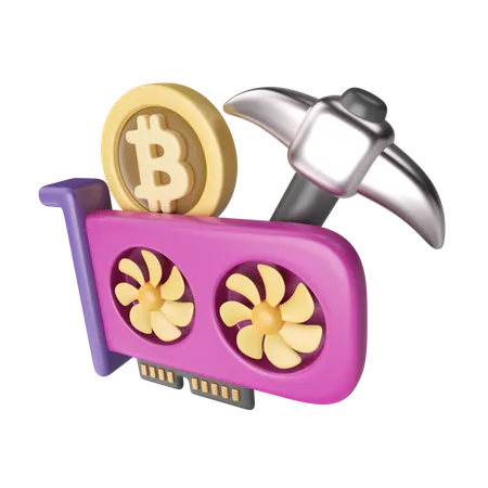 Mineração de criptografia  3D Icon