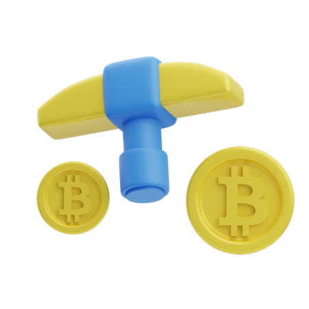 Mineração de criptografia  3D Icon