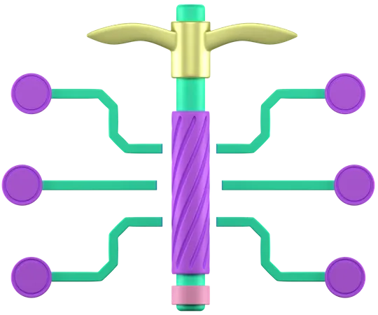 Mineração de criptografia  3D Icon