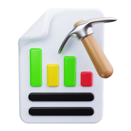 Mineração de dados  3D Icon