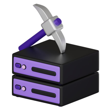 Mineração de dados  3D Icon