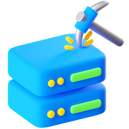 Mineração de dados  3D Icon