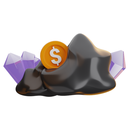 Mineração de dinheiro  3D Icon