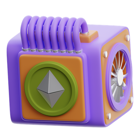 Mineração de etherium  3D Icon