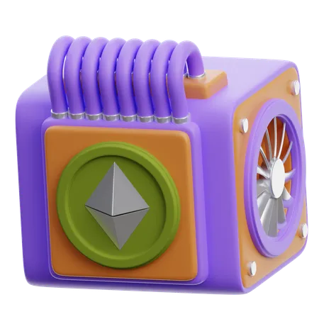 Mineração de etherium  3D Icon