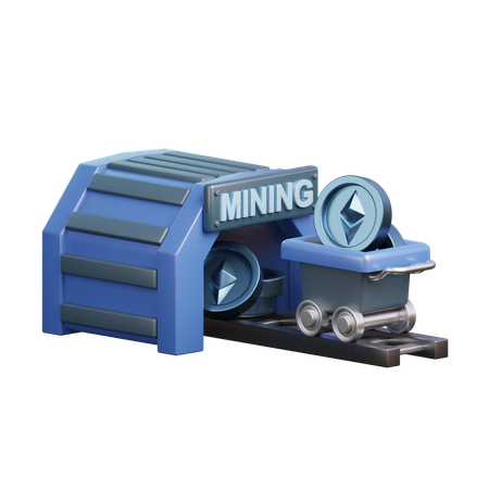 Mineração de etéreo  3D Icon