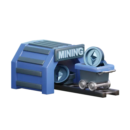 Mineração de etéreo  3D Icon