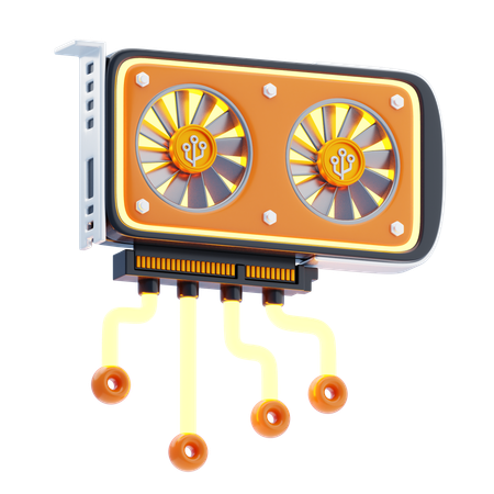Mineração de GPU  3D Icon