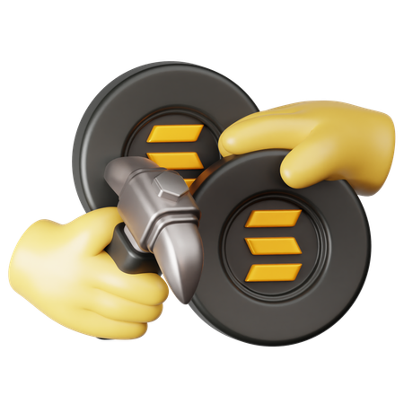 Mineração solana  3D Icon