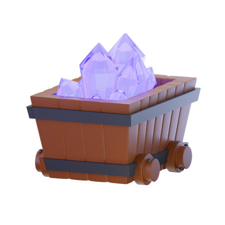 Minerals Train  3D Icon