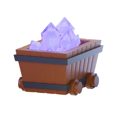 Minerals Train  3D Icon