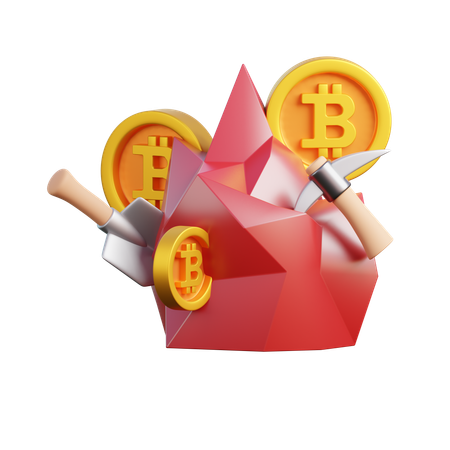 Minería Bitcoin  3D Icon