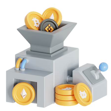 Minería Bitcoin  3D Icon