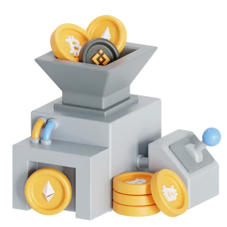 Minería Bitcoin  3D Icon