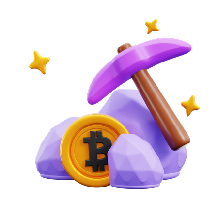 Minería Bitcoin  3D Icon