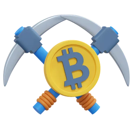 Minería Bitcoin  3D Icon