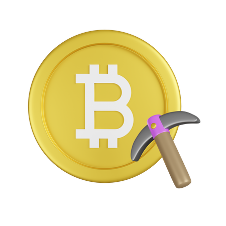 Minería de bitcoins  3D Icon