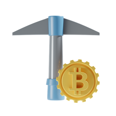 Minería Bitcoin  3D Icon