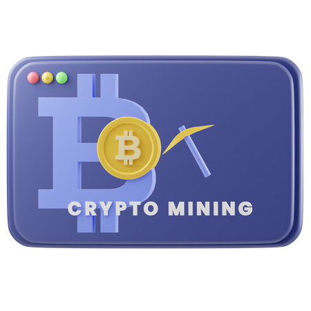 Minería Bitcoin  3D Illustration