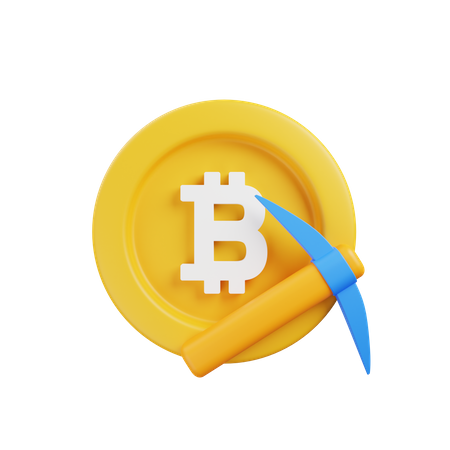 Minería Bitcoin  3D Illustration