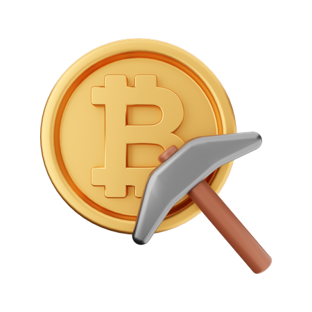 Minería Bitcoin  3D Icon