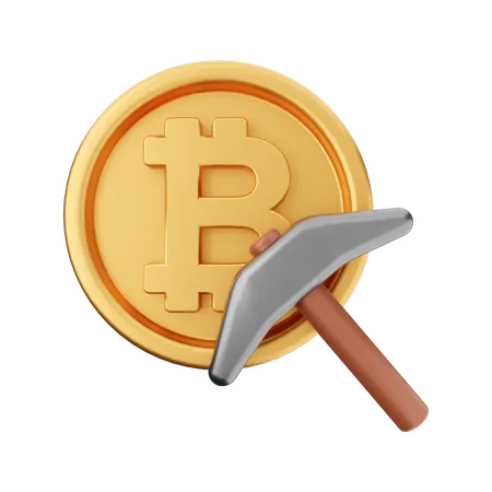 Minería Bitcoin  3D Icon